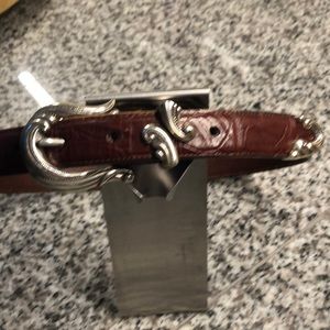 Brown Croc embossed belt